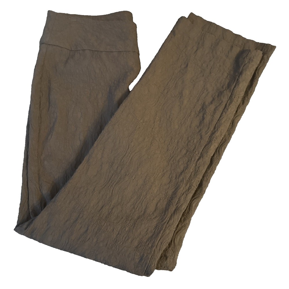 Lulu B Pants Womens 6 Gray Textured Jacquard Ankle‎ Pull On Stretch Career